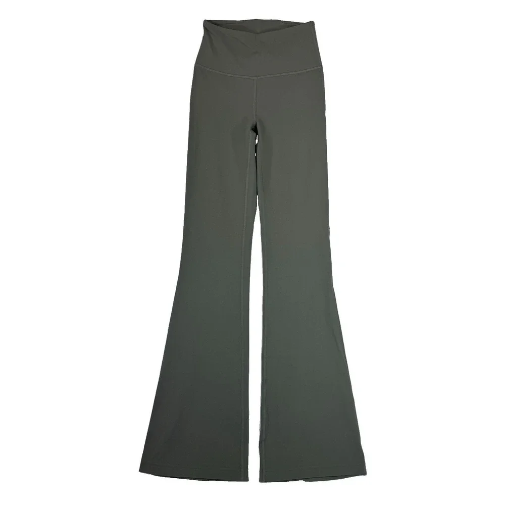Lululemon Groove Super High Rise Flared Pant Sage Olive Size 4 32.5